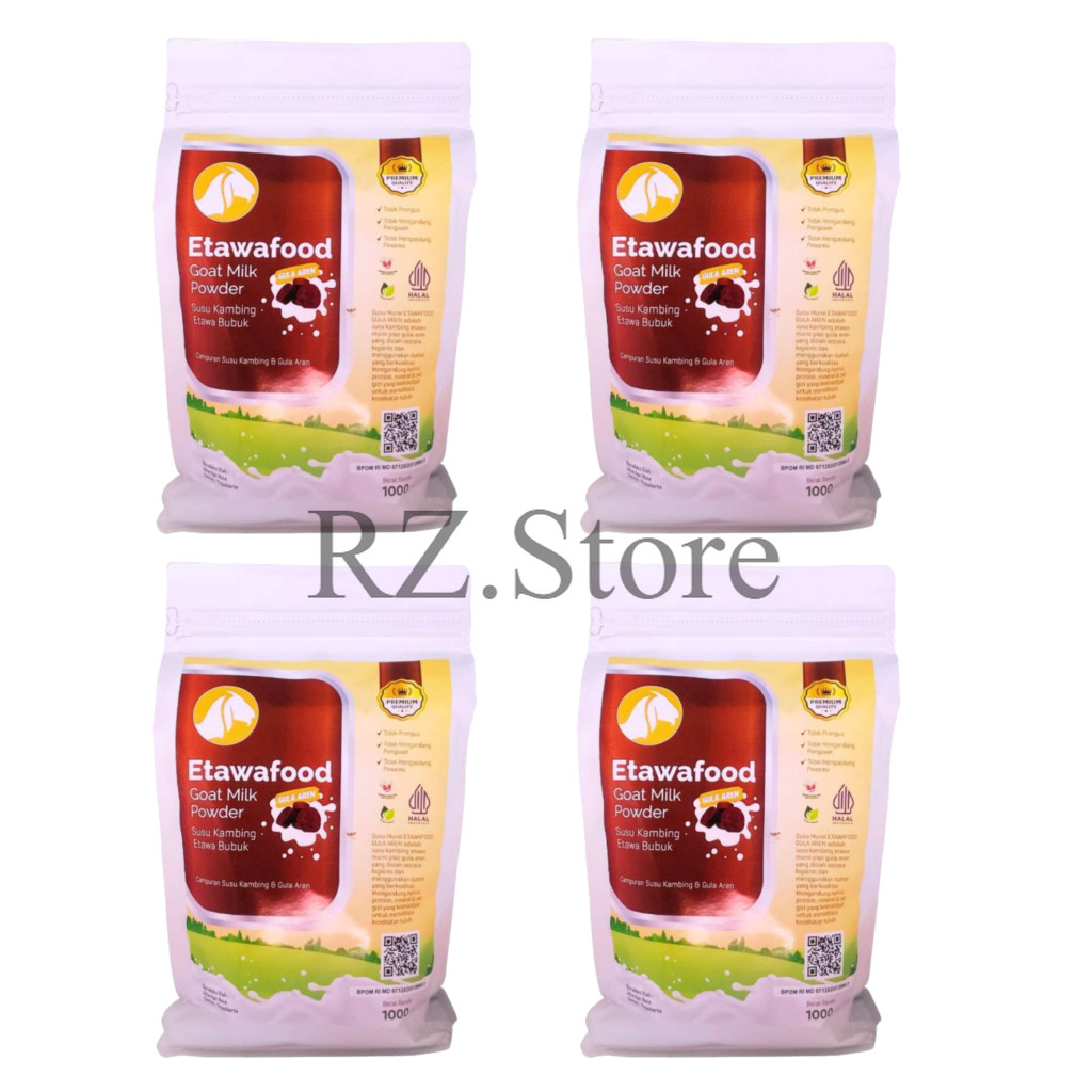 4 PCS Etawafood Susu Kambing Gula Aren 1000 Gram (1kg) – Susu Etawa Bubuk  BPOM