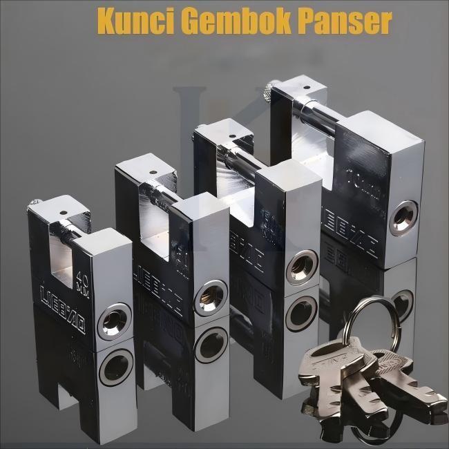 Kunci Gembok Panser /Gembok Rumah Panzer/Gembok Balok Pagar Pintu Gerbang/Iron Padlock/Rumah Toko Gu