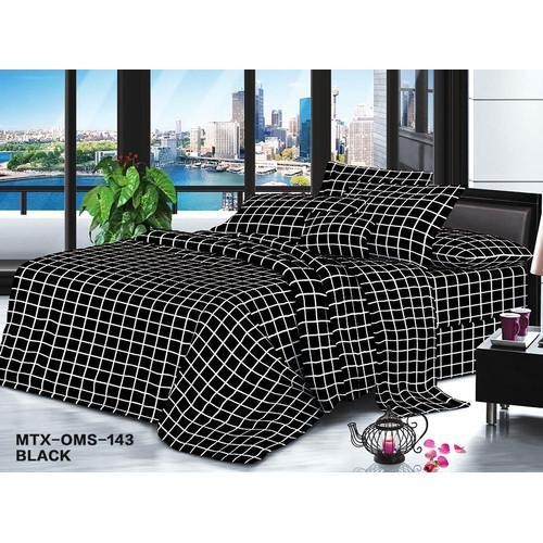 SPREI 120X200X20 - SEPREI UKURAN SINGLE - SPREI HOMEMADE - KOTAK HITAM120