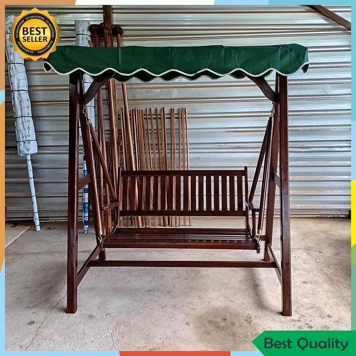 Ayunan Kayu Jati Berkualitas Ayunan Taman Hotel - Salak, Hijau