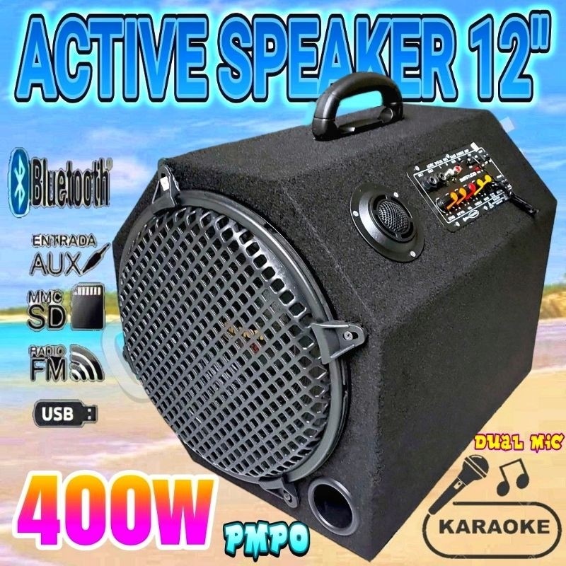 karrinustore - Speaker Aktif Bluetooth 12 inch Karaoke rakitan