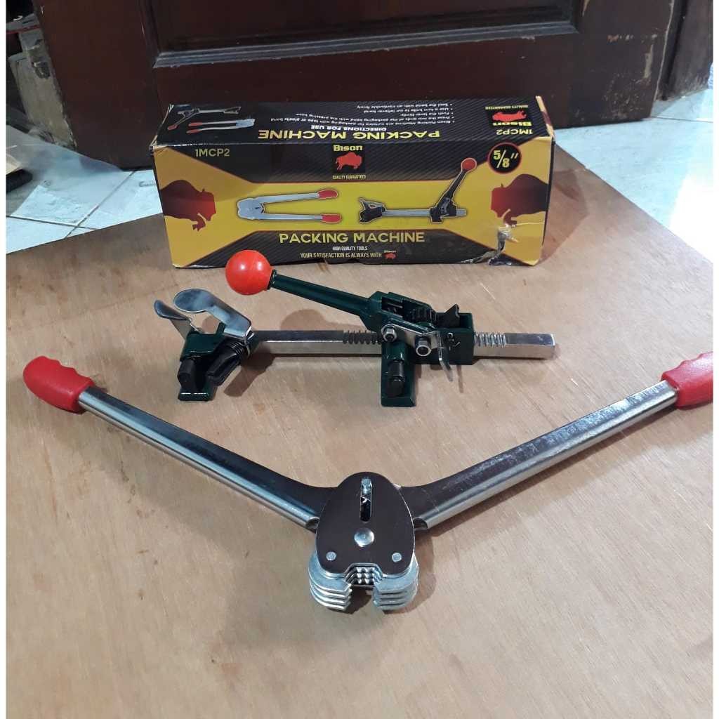 strapping band tool BISON alat klem packing kardus kayu palet alat packer strapping