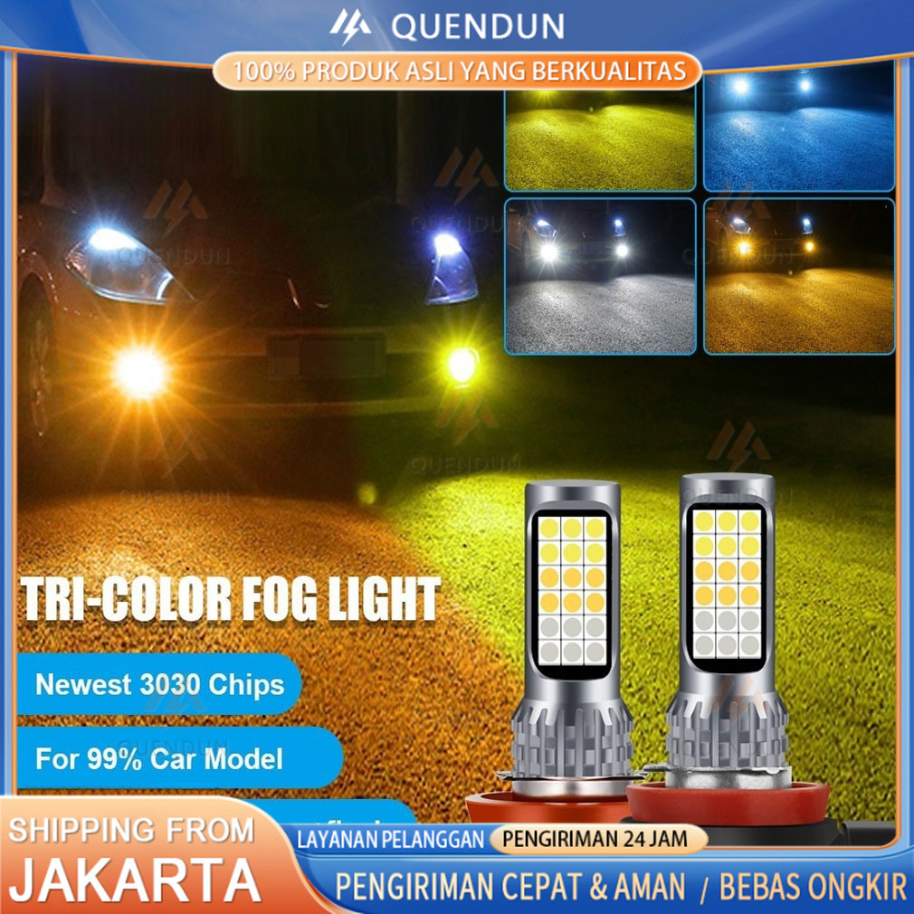 LED FOGLAMP 3 WARNA H8 H11 H16 AVANZA XENIA CALYA SIGRA AGYA AYLA ERTIGA JAZZ BRIO ROCKY RAIZE YARIS