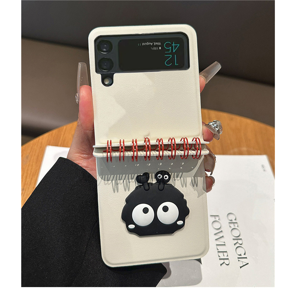 dalam Korea Cute Coal Ball Solid Color Laptop Phone Case untuk Galaxy Z Flip5 zflip5 Z Flip3 Z Flip 