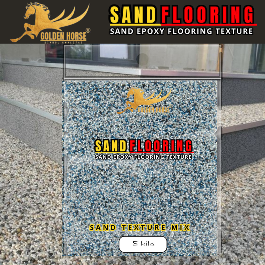 Tambahan Pasir campuran epoxy lantai SAND FUSION TEXTURE 5 kg - GOLDEN HORSE