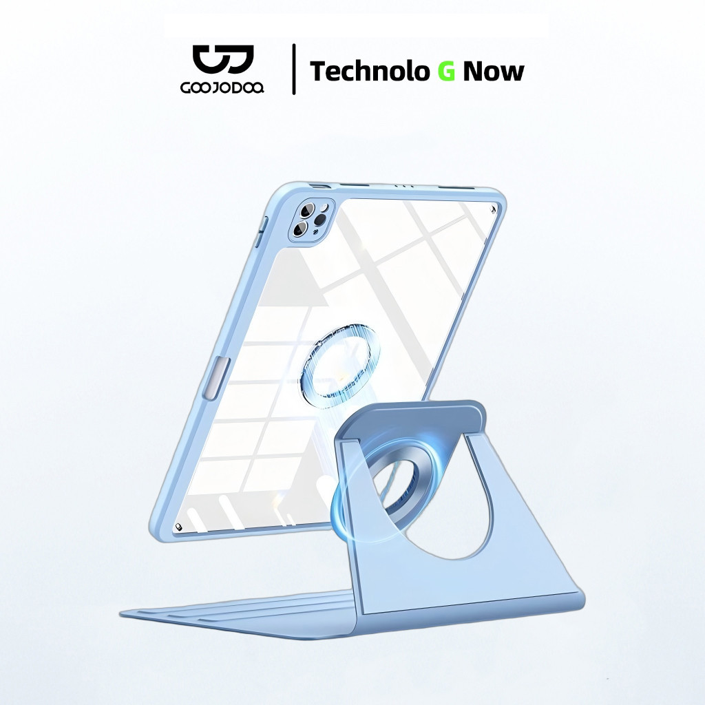 GOOJODOQ for IPad Case Air 6/4/5 Pro 11 12.9 13 10th 9th 8th 7th Gen Pencil Holder 360 Degree Rotate