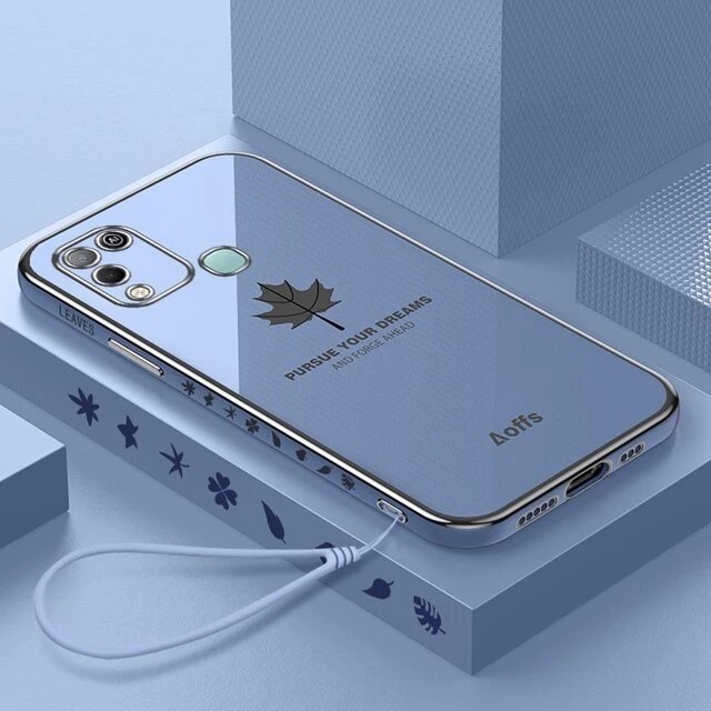 Promo Case Maple Infinix Hot 10 Play / Hot 11 Play Softcase Selectro Plating FREE Tali Gantung