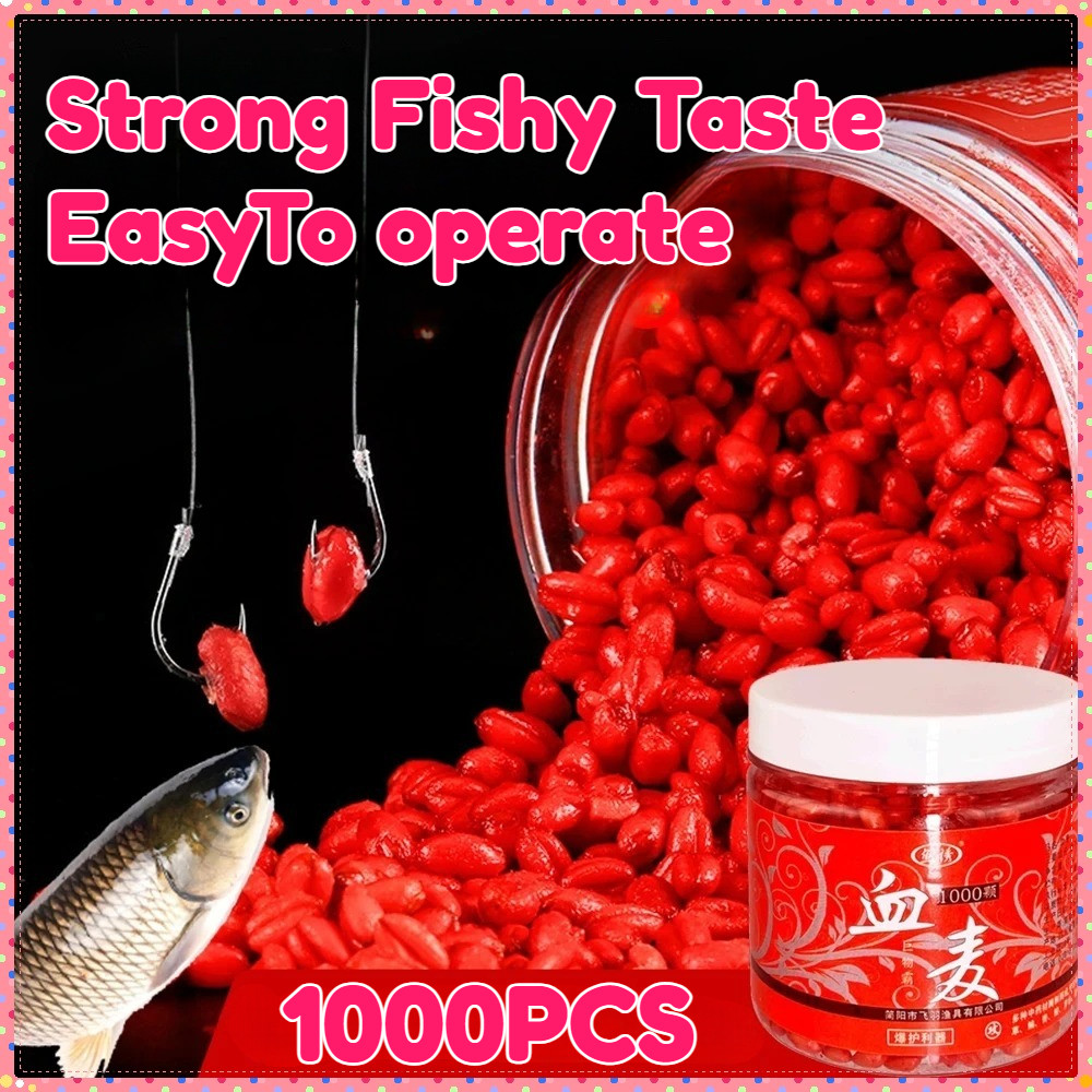 1000Pcs/Set Umpan Pelet Cacing Darah Umpan Ikan Mas Umpan Pancing Pelet Ikan Cacing Darah Merah