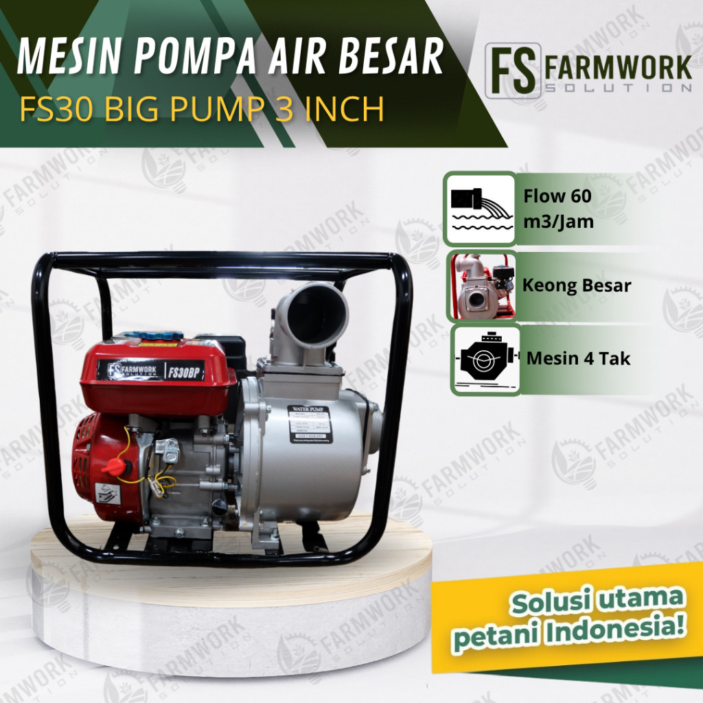 SPESIAL PROMO CUCI GUDANG Mesin Pompa Air Sawah Irigasi Alkon 3 INCH FS30 Farmwork Solution / Water 