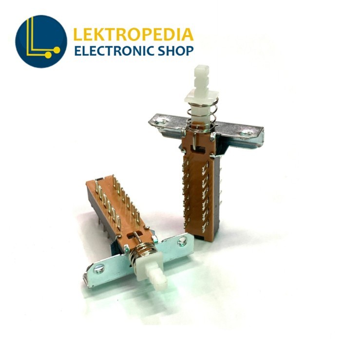 Push Switch 2x6 Hitam Besar Dpdt 12 pin 12p 12pin kaki Saklar Button