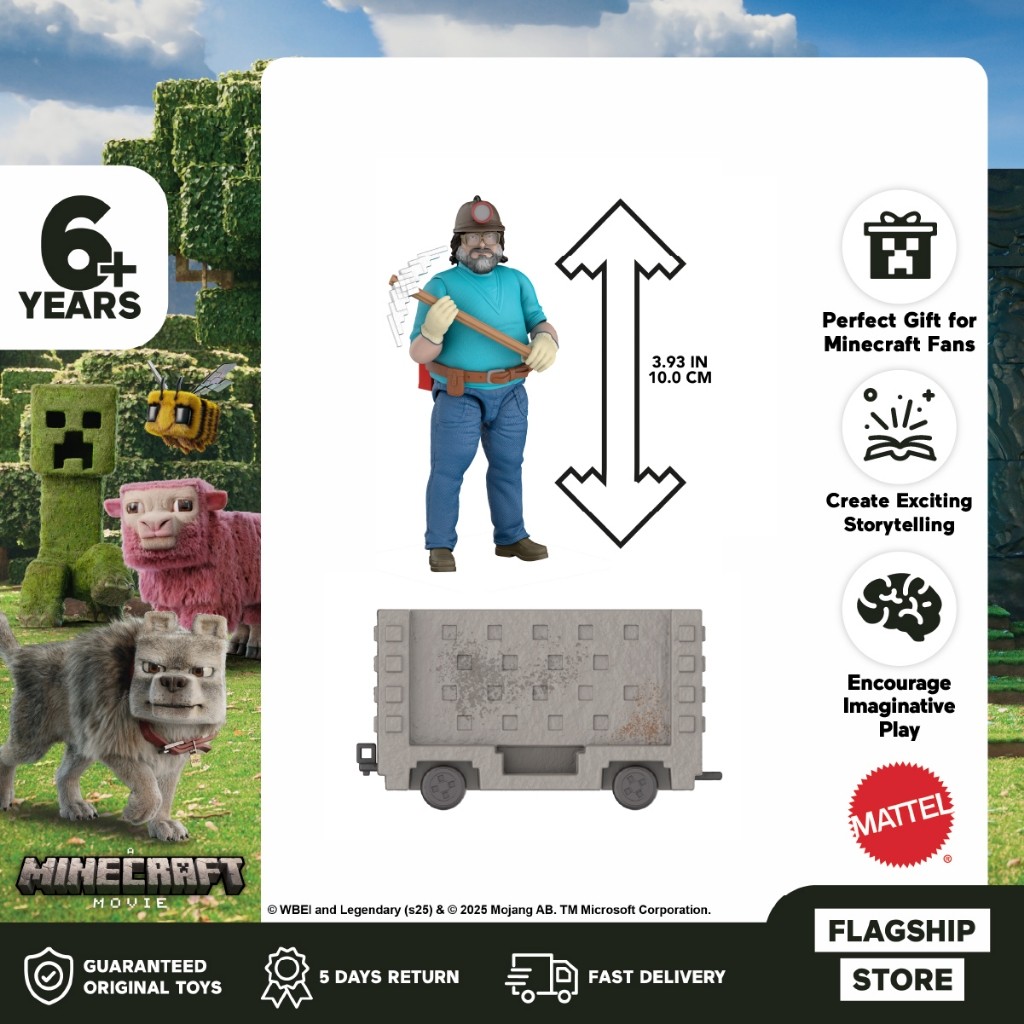 TERBAIK- Minecraft Explosive Steve Escape Action Figure - Mainan Action Figure