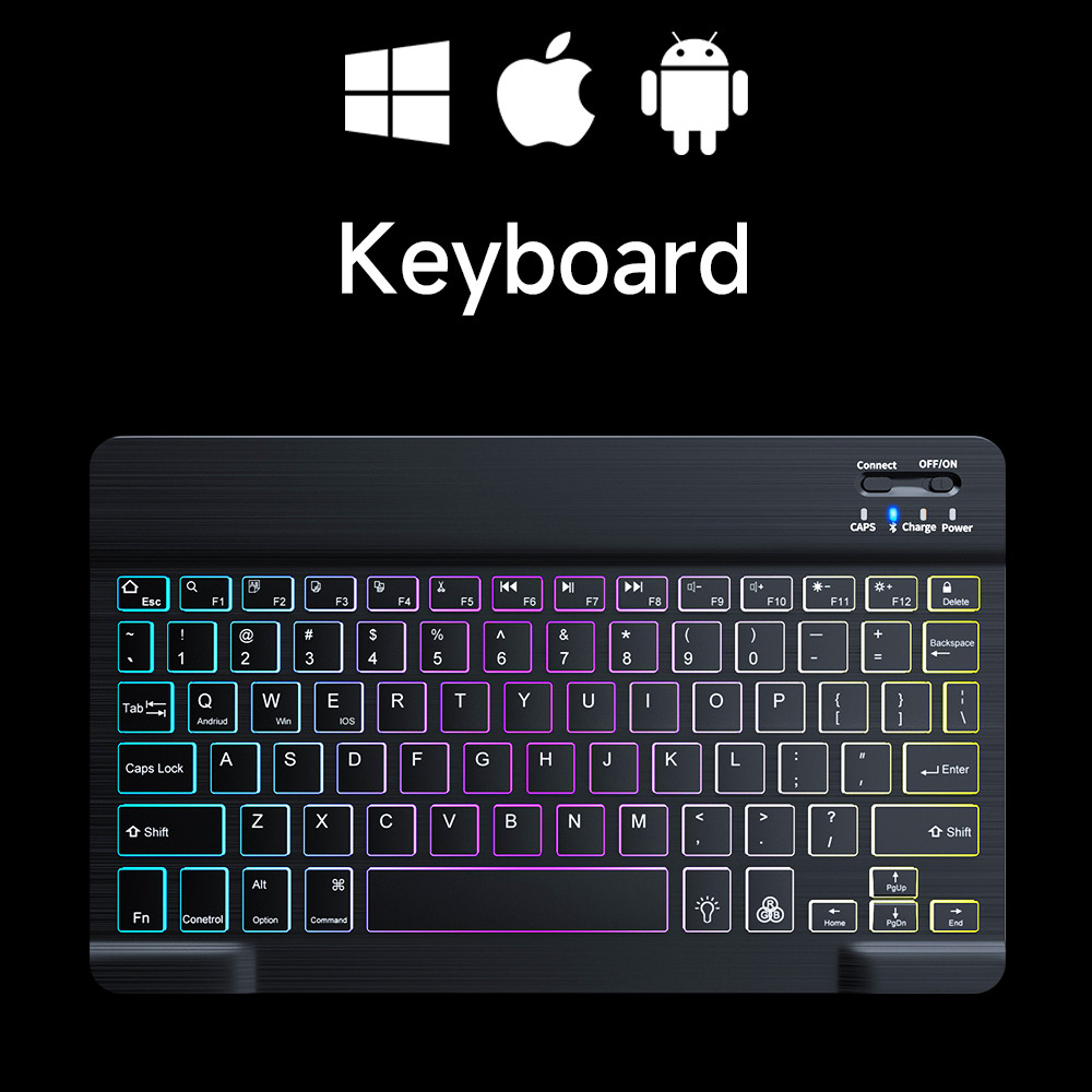 Wireless Bluetooth Keyboard and Mouse for Android iOS Windows Backlight Keyboard for Huawei Xiaomi A