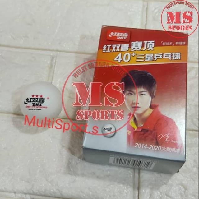 PREMIUM BOLA TENIS MEJA DHS 3 BINTANG 40+