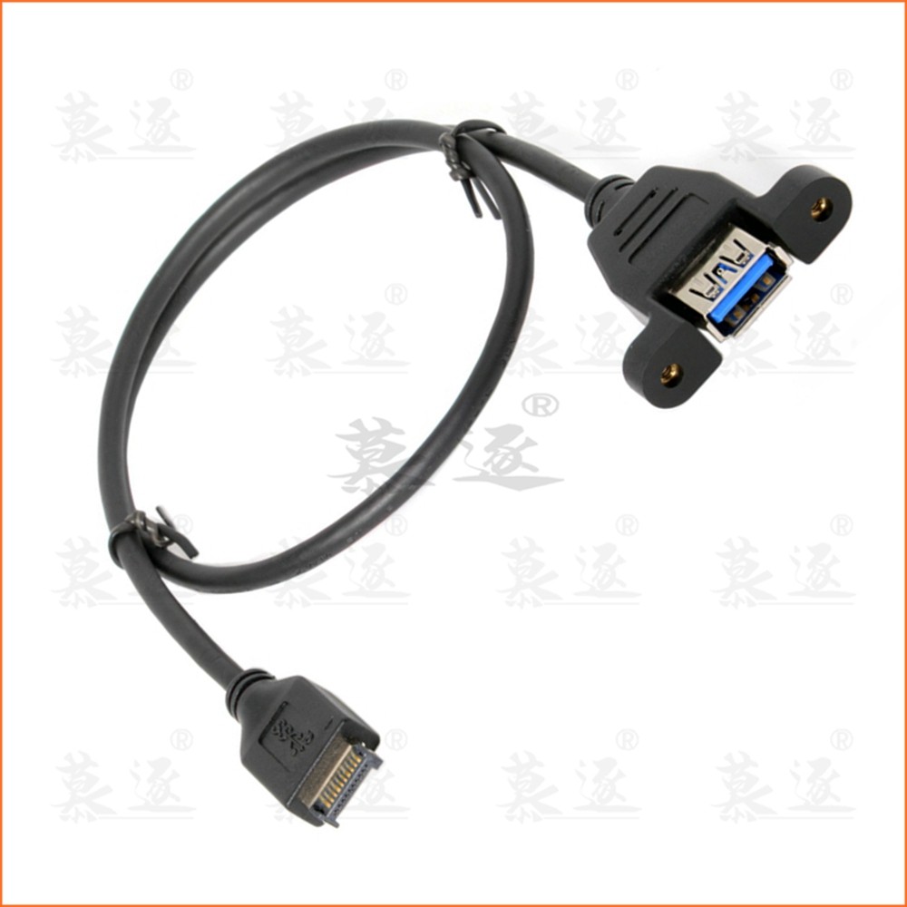50cm USB 3.1 type-c Front Panel male to USB 3.0 Type A Female Extension Cable Panel Mount W/ screw f
