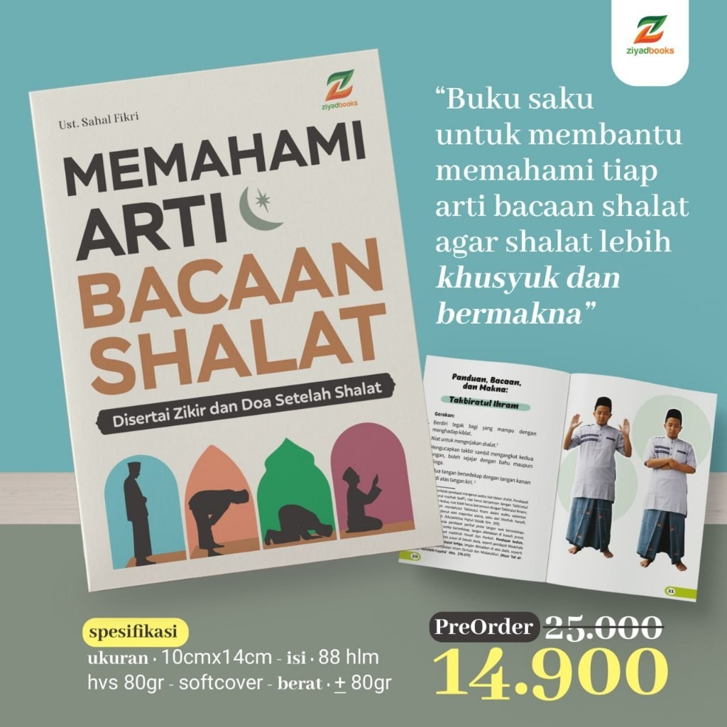 Buku Memahami Arti Bacaan Tuntunan Panduan Shalat Sholat Terlengkap Lengkap ADI HIDAYAT 100% ORI