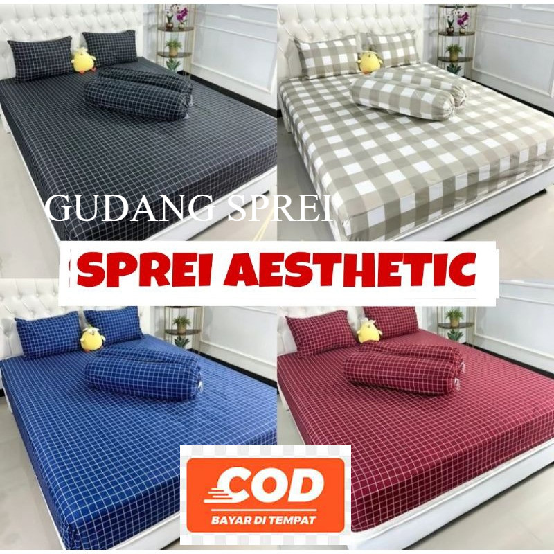 sprei motif kotak KOTAK estetik | sprei homemade | sprei single | sprei kasur no 1 2 3 | sprei kotak