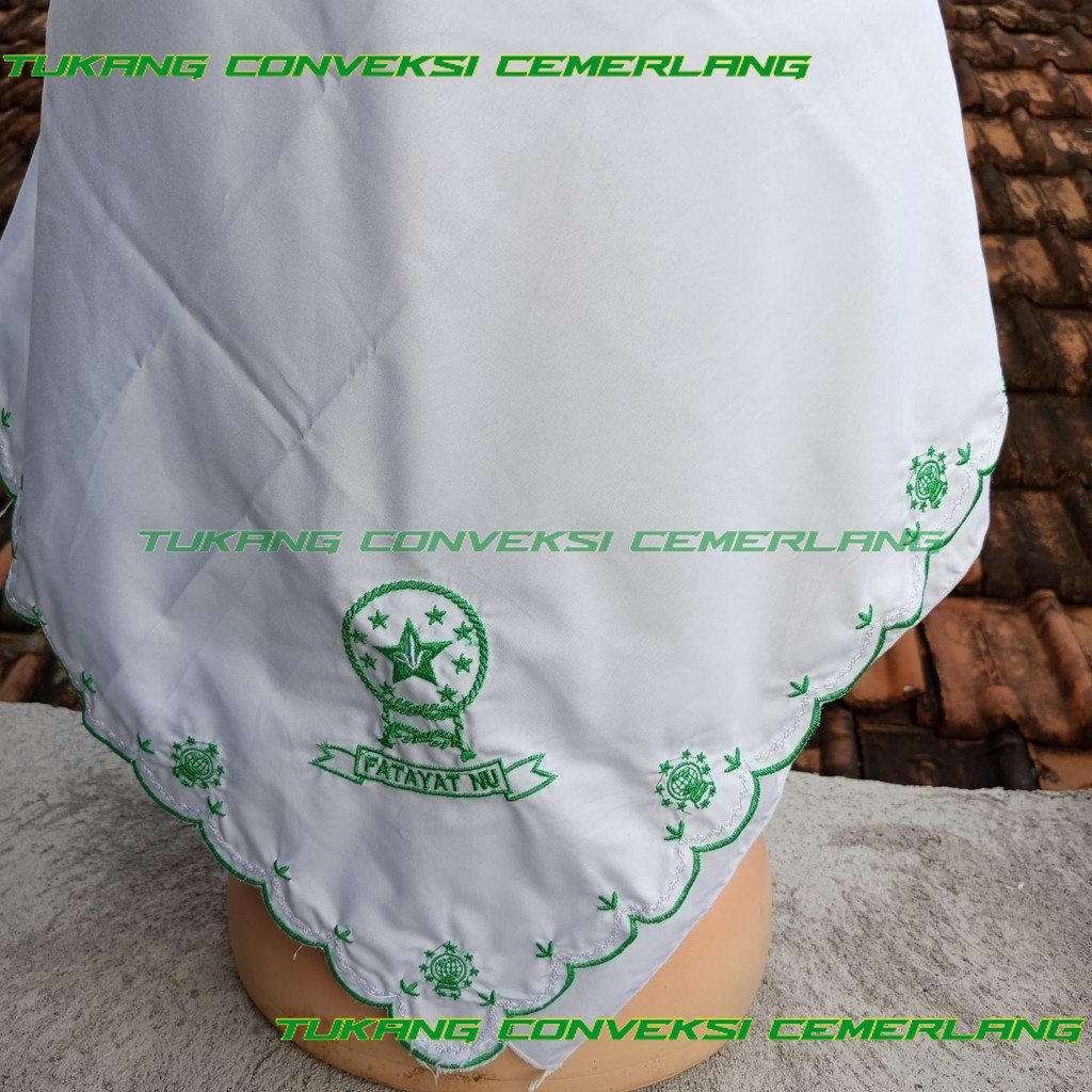 [PROMO] Hijab Fatayat Bordir Logo NU / Kerudung Fatayat / Hijab NU Seragam Pengajian Grosir