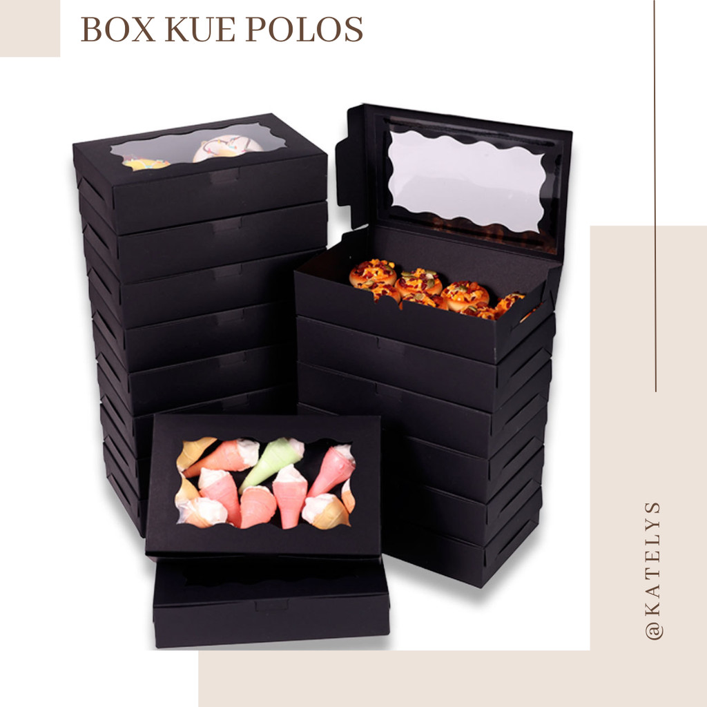 Box Dus Penyimpanan Kue Makanan | Box Polos Untuk Kue | Box Kue Semi Transparan