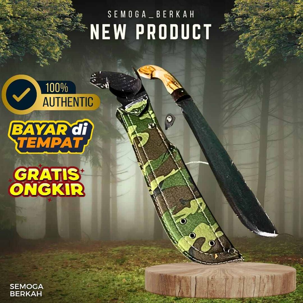 Golok Tebas Bambu Kayu Keras Cibatu Alat Berkebun Serbaguna total Panjang 45cm Loreng