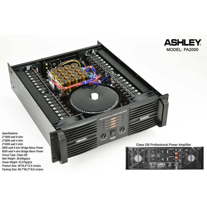 POWER AMPLIFIER ASHLEY PA2000 PA 2000 ORIGINAL