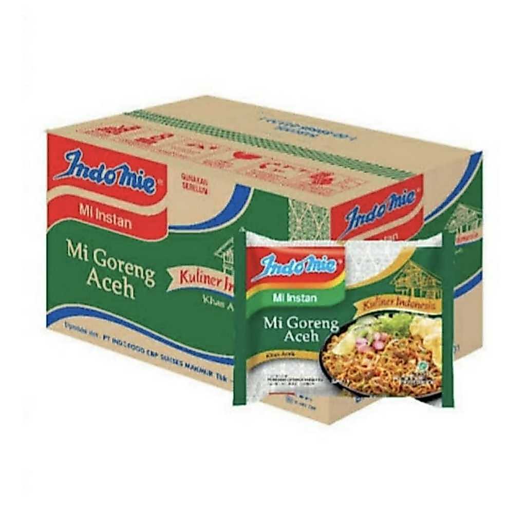 Indomie Goreng Aceh, rendang, mie goreng, mie geprek 1dus isi 40pcs
