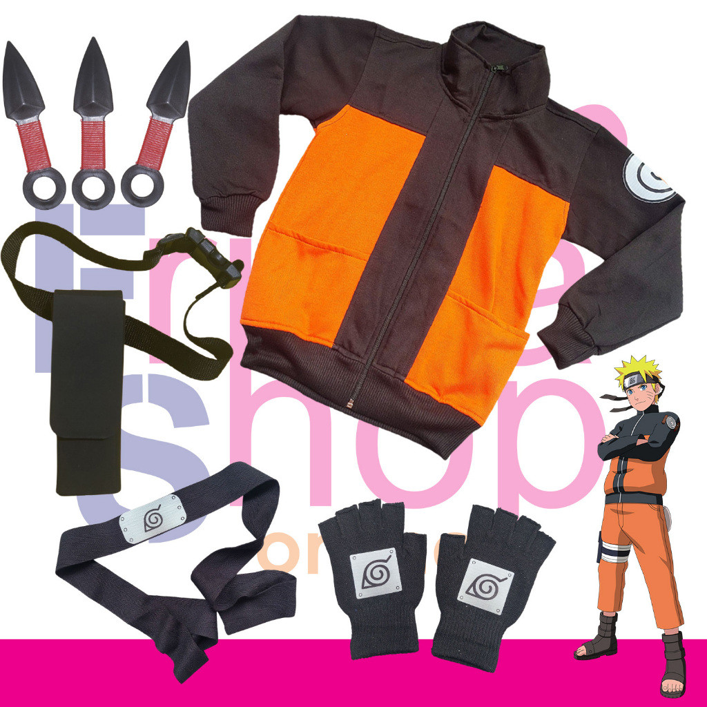 PAKET KOSTUM ANAK NARUTO SHIPPUDEN MLBB