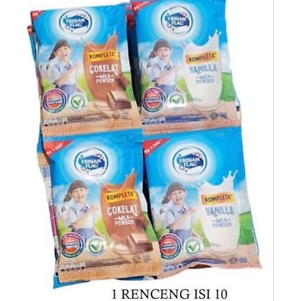 FRISIAN FLAG SUSU BUBUK KOMPLETA 1 RENCENG 10 SACHET