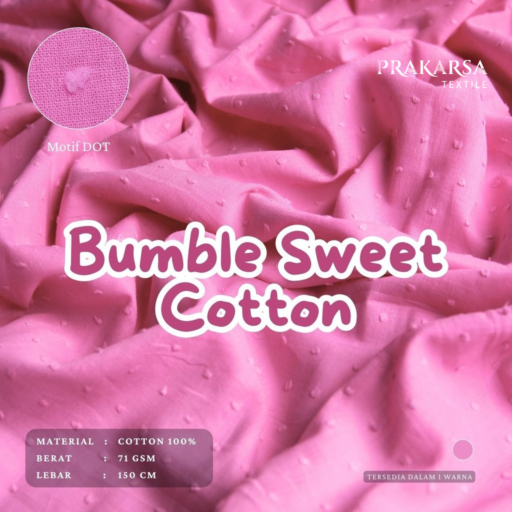 KATUN BUMBLE SWEET RUBIAH  BAHAN PREMIUM UNTUK DRESS GAMIS MUKENA
