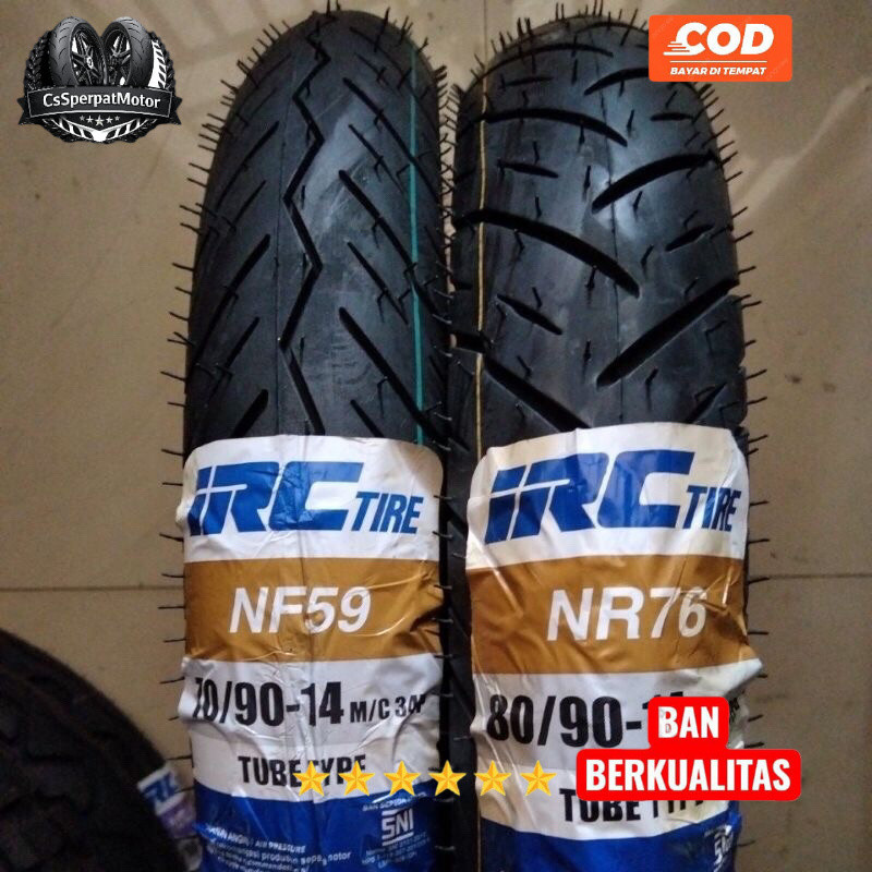 PROMO DISKON Ban Set Depan Belakang Yamaha Mio Sporty Soul Fino Karbu Smile New Sepasang IRC Ring 14