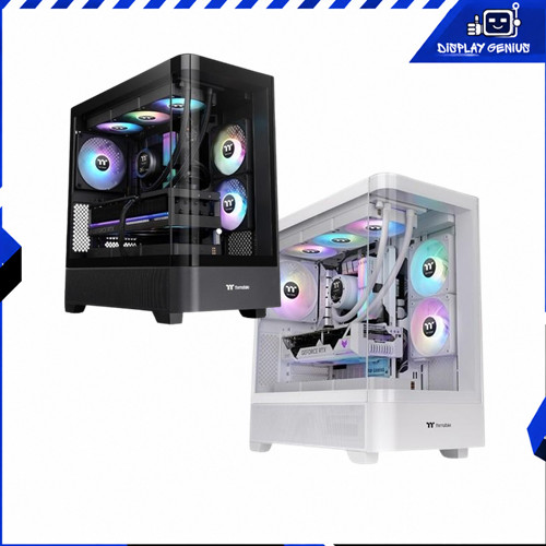 THERMALTAKE PC CASE ATX VIEW 290 CURVED (3X 120MM ARGB LITE FANS) BLACK/SNOW WHITE