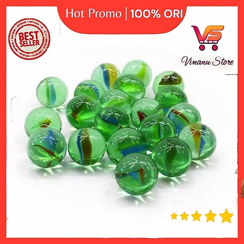 25 Pcs Kelereng Belimbing gundu kaleci keramik kaca, Mainan Tradisional, Cocok untuk Anak