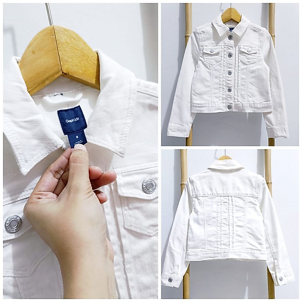 Jaket Jeans GAP Anak 6-7 Tahunan Jaket Jeans Anak Jaket Jeans Putih Anak