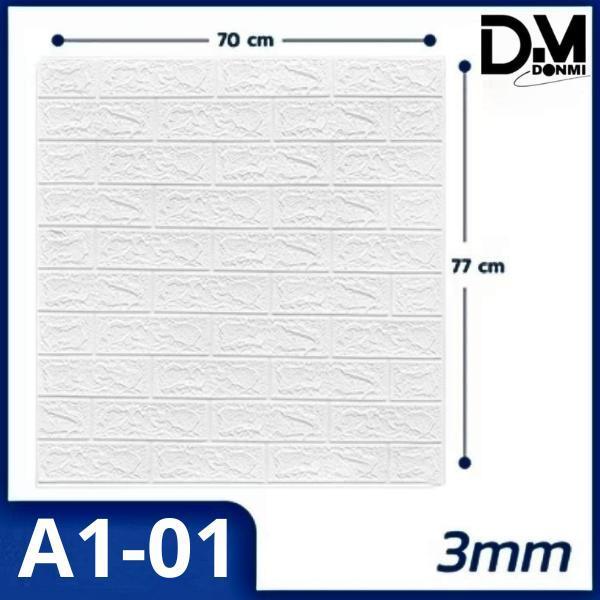 DONMI - Paket 10 Lembar Wallpaper Brickfoam Bata 3D Foam 70 X 77cm Timbul wallpaper stiker dinding f