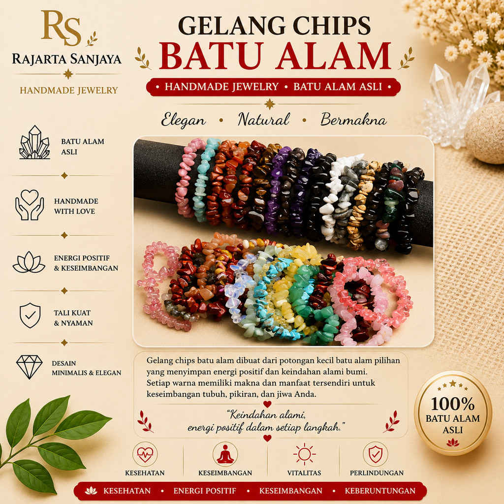 47 Jenis Gelang Kerikil Kristal Citrine Amethyst Fluorite Aventurine Lapis Lazuli Clear Quartz Tiger