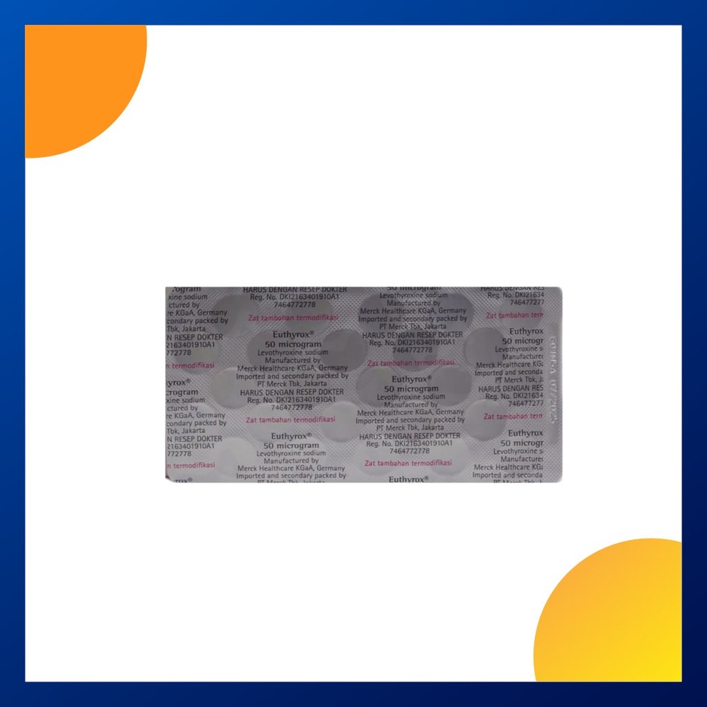 EUTHYROX 50 MCG 1 BLISTER @ 25 TABLET