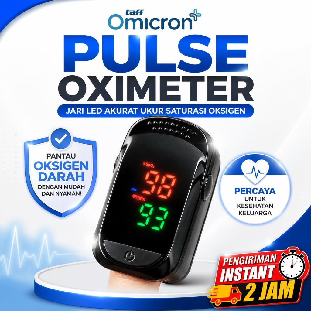 Oximeter Jari LED Akurat Cek Oksigen & Detak Jantung / Pulse Oximeter Jari / Alat Ukur Saturasi Oksi