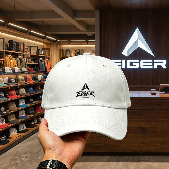 Topi EIGER Baseball Hitam Premium Unisex Cocok Untuk Harian Outdoor