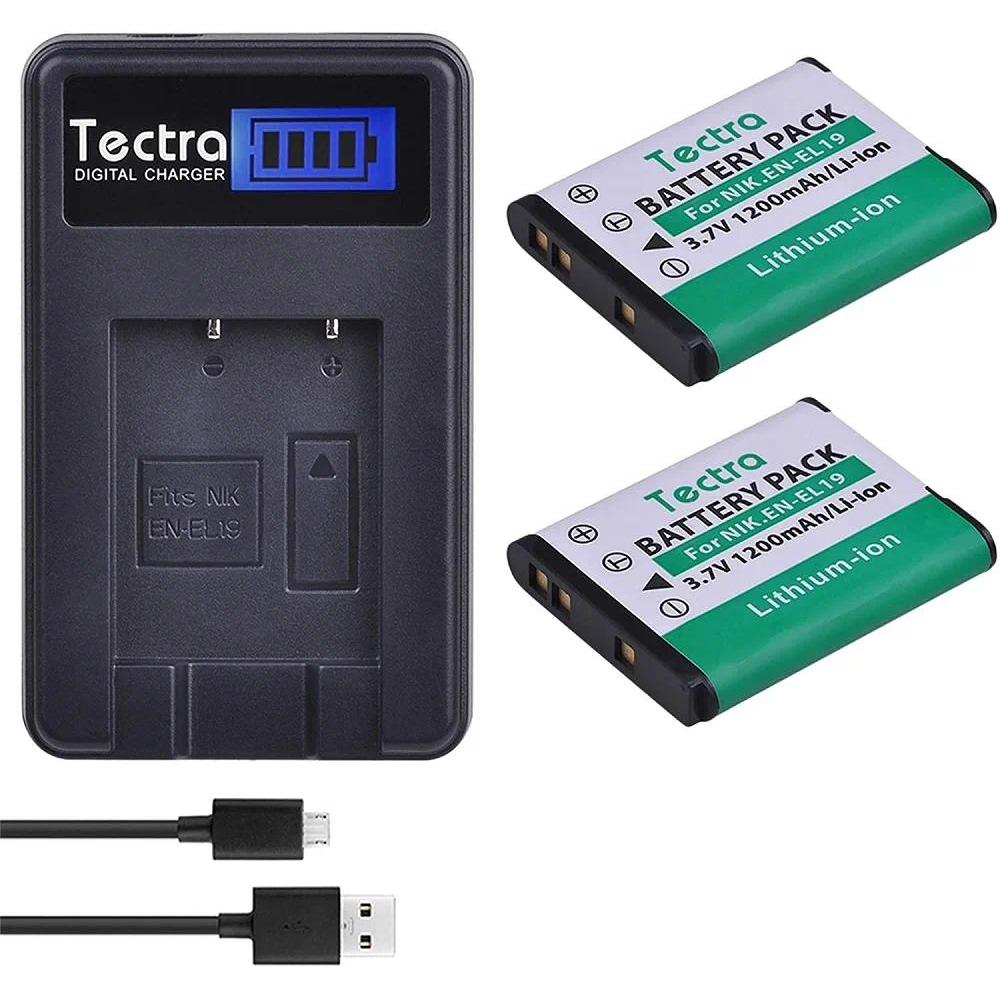 EN-EL19 / NP-BJ1 1 Battery + Smart Charger for Nikon Coolpix S32 S100 S2500 S3100 S3400 S4100 and So
