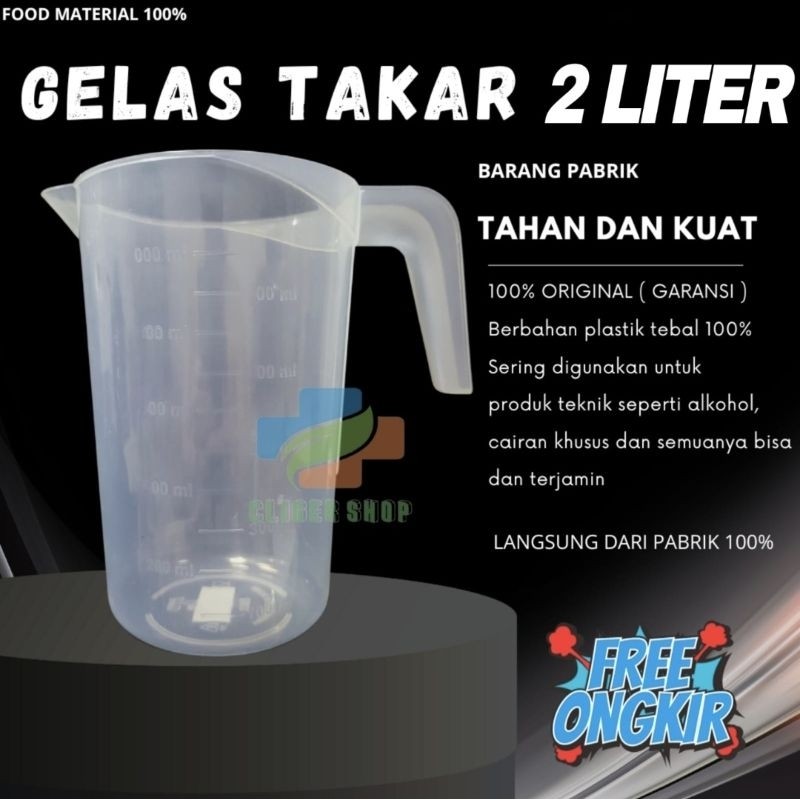 Gelas Ukur 2 Liter / Gelas Takar 2 liter