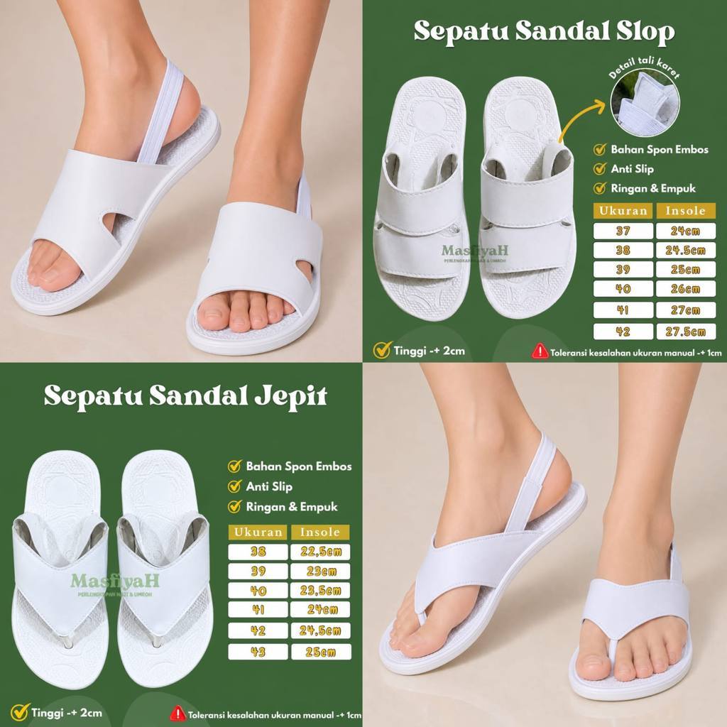 Sepatu sandal slop sepatu sandal jepit sandal slop sandal travel sepatu haji umrah perlengkapan haji