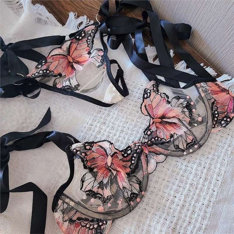 [ Aura Intim] Bra pakaian dalam bra set bra thong bra set leather silk casual formal