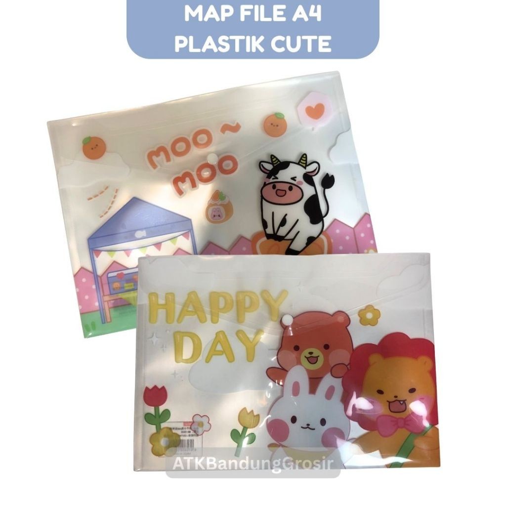 

Map File Dokumen Button A4 Plastik Transparan Cute Impor #WB-5802 - SATUAN- SHESB