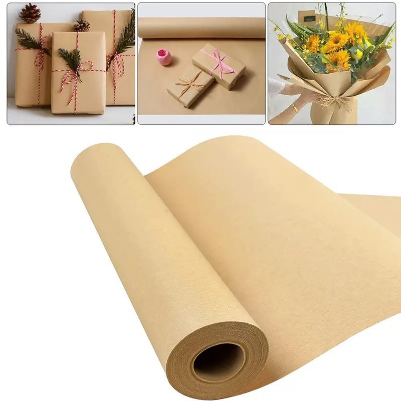 

10/20/30/40cm Brown Kraft Paper For Gift Wrapping Moving Packing Art Craft Biodegradable Gift Wrapping Paper Thick Packing Wrap