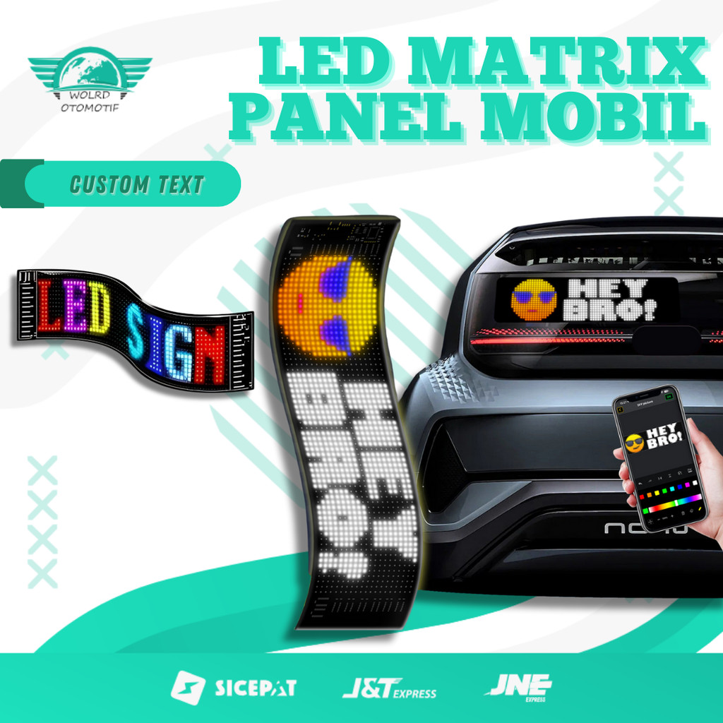 LED Matrix Strip Panel – Tulisan Berjalan Custom RGB, USB & Bluetooth LED1