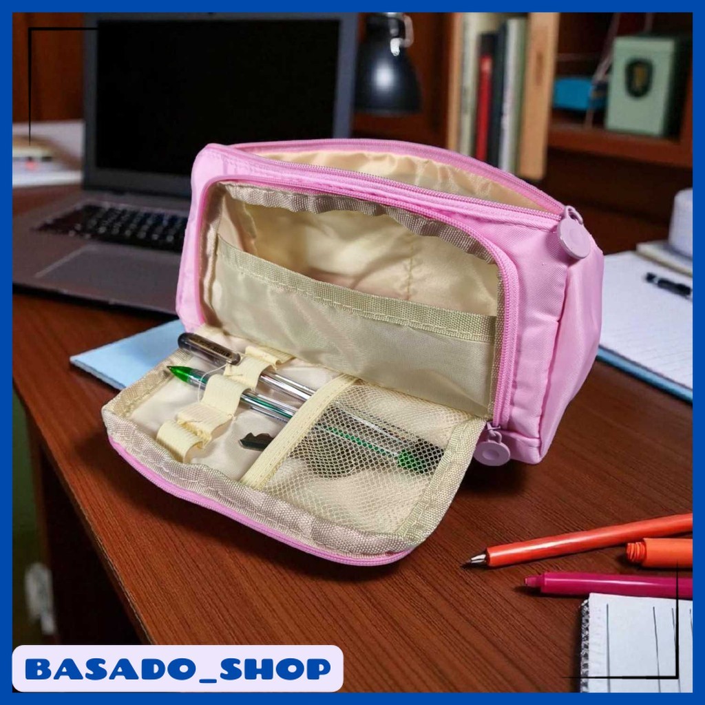 

Tempat Pensil Multi Layer Pencil Case Pouch Stationery - JM01