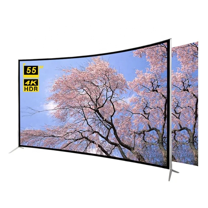 Advanced Customization STLF ZJW Manufacturer LED Television 55 Inch Curved Tv 4K UHD LED Smart Telev