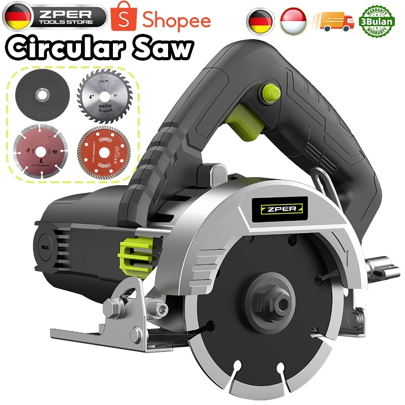TERLARISZPER 2000W Circular Saw Modern Mesin Potong Kayu Dudukan Gerinda Tangan Gergaji Mesin Pemoto