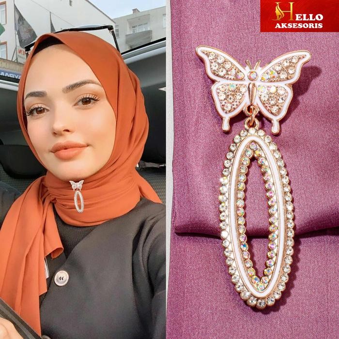 Bros Dagu / Jilbab / Hijab / Kerudung / Pashmina / Jurai Panjang / Gantung / Bros Peniti / 3 Model -