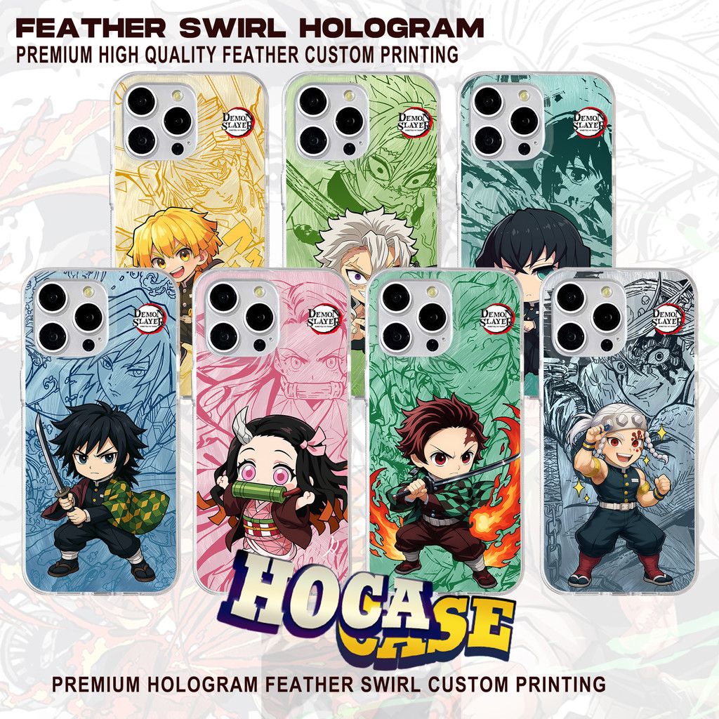 Case Demon Slayer HC626 Oppo A5PRO A15 A16 A16K A5S A58 A78 RENO7 RENO8T RENO11 Casing HP Premium Fe