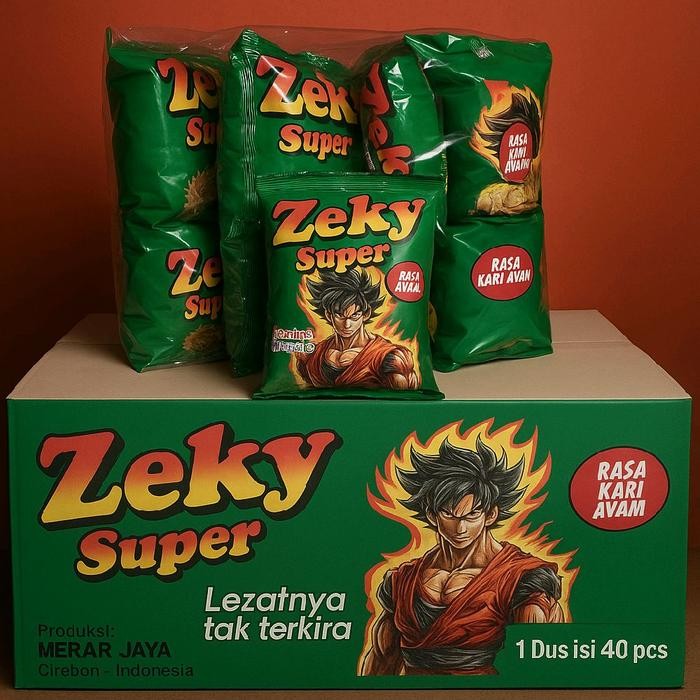 

HOT PRODUK Chiki Zeky super 1 pack isi 10 pcs berhadiah makanan ringan cemilan Snack Jajanan Camilan Kari Jagung Ayam - 1 DUS 40pcs